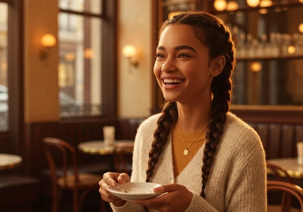 Couple having a deep conversation after a fun quiz.