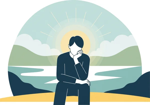 Person reflecting for self-discovery and growth
